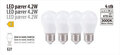 LED-pære krone 4,2 W E27 4-pk.